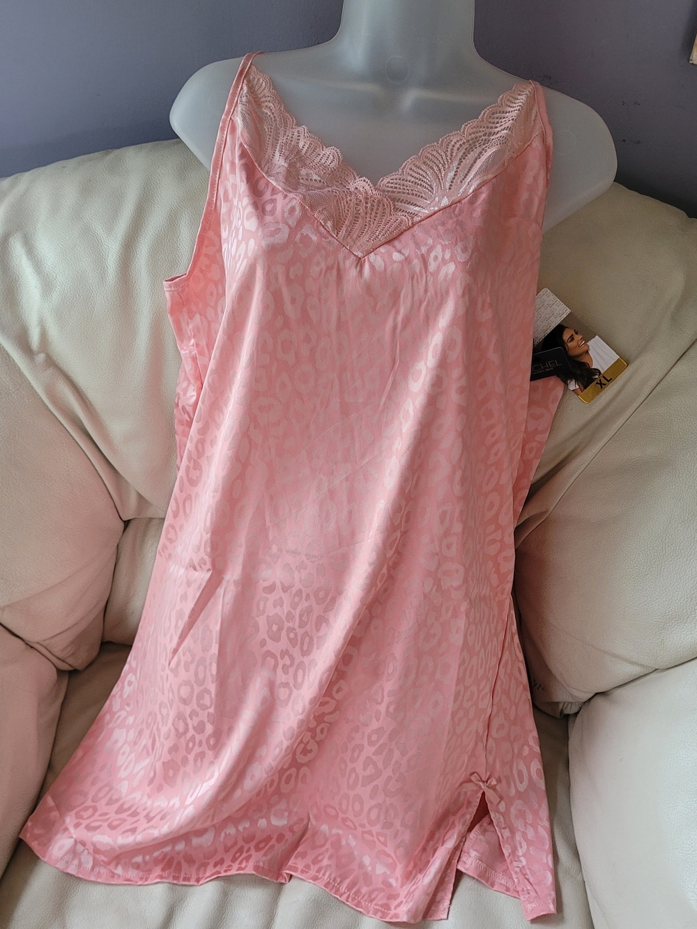 RACHEL Rachel Roy Pink Satin Lace-Trim Slip 🌟30%off2Items🌟